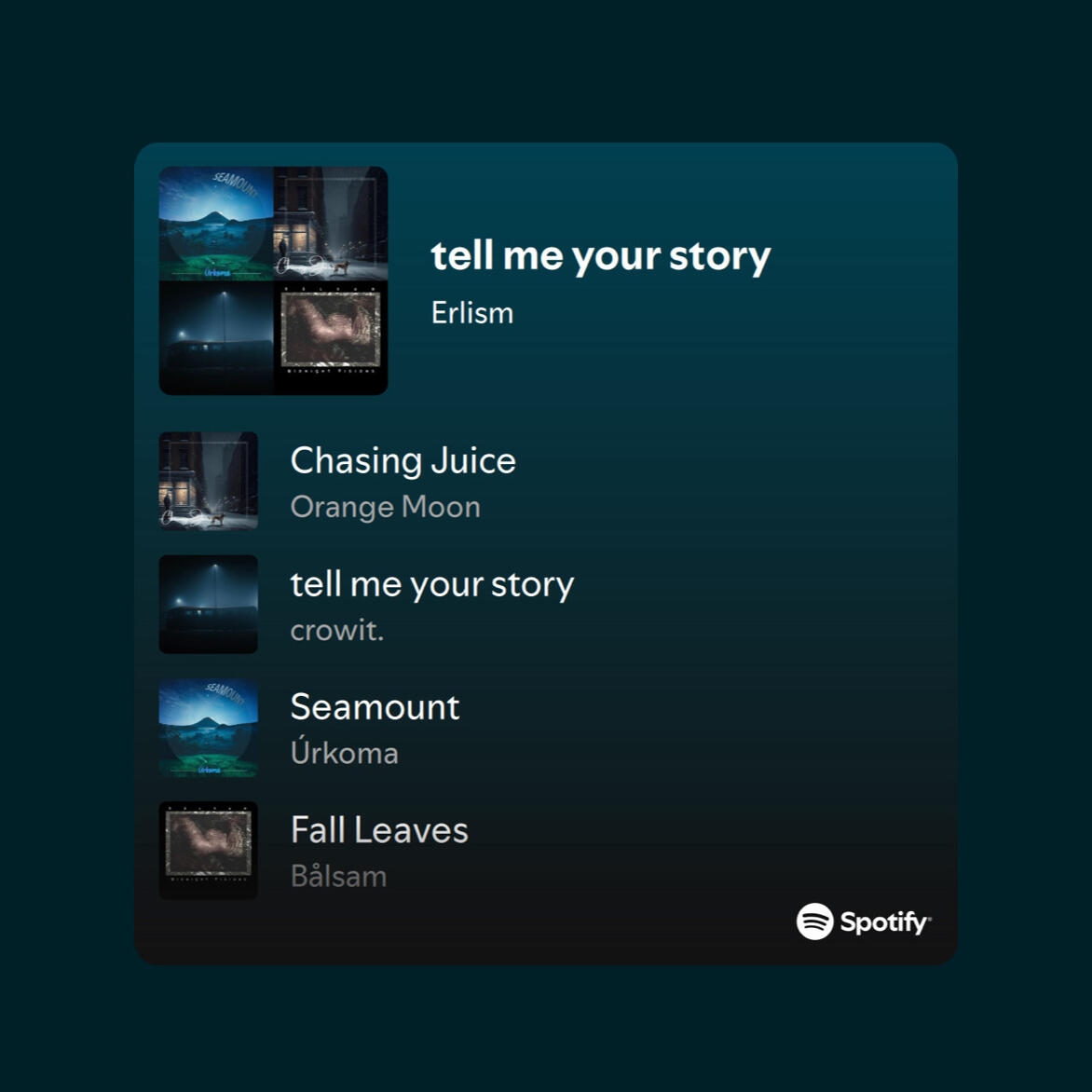 tell me your story | 44 phút nghe | Playlist